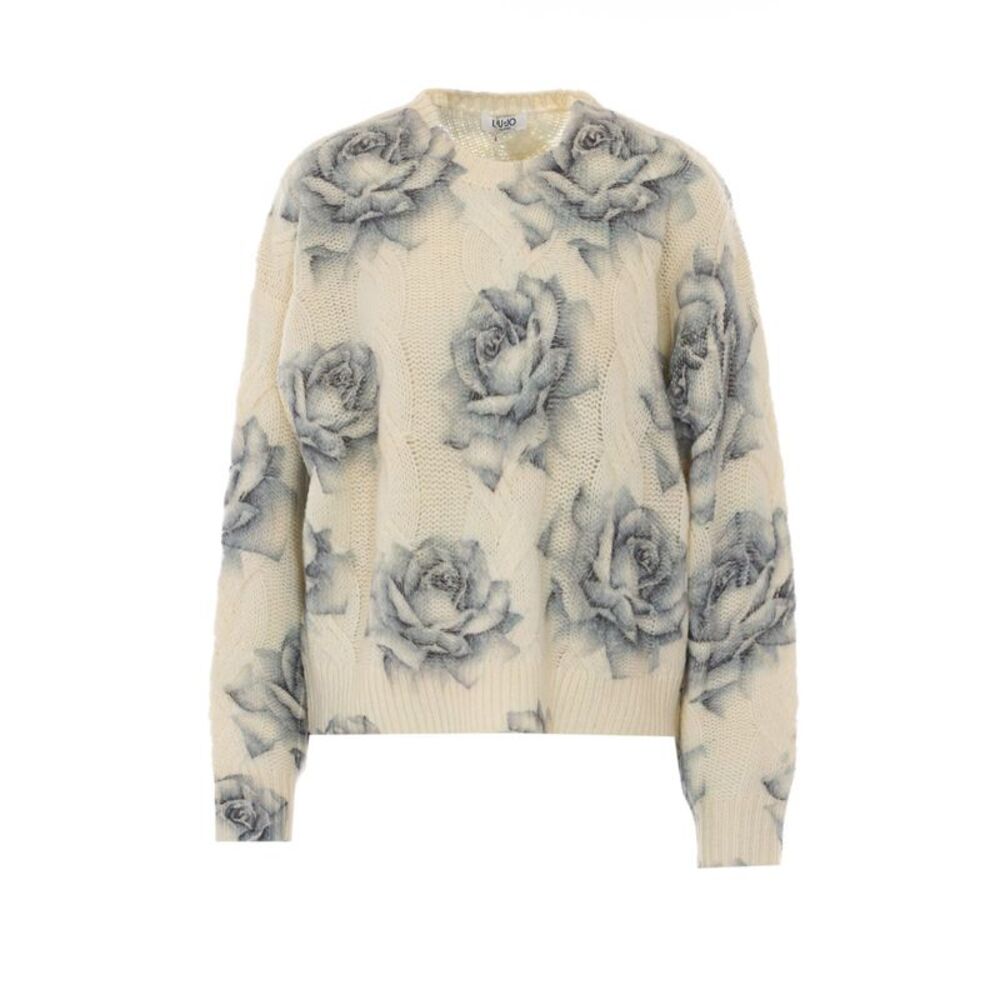 Liu Jo Women Wool Sweater With Roses Print